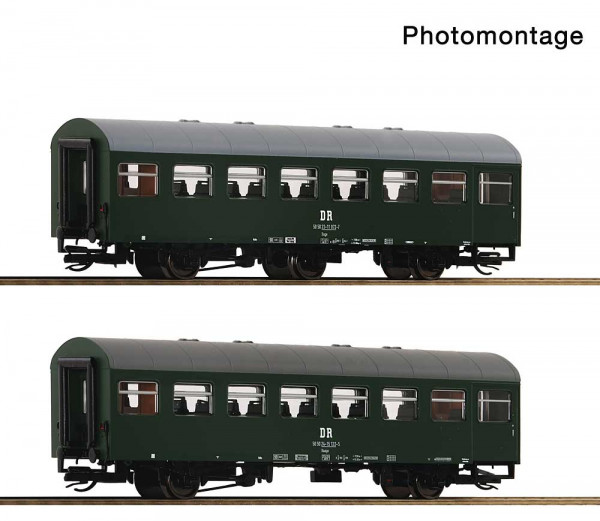 Roco 6280064 - 2er Set Rekowagen DR #1