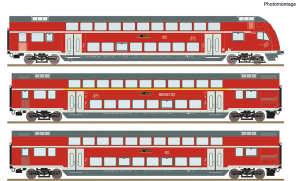 Roco 6220248 - DB-AG 3er Set Dosto RE2 DB AG AC E6