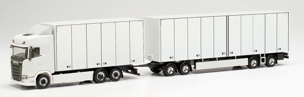 Herpa 315319 - Scania CS 20 HD Schwedencombi, weiß