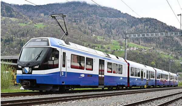 Bemo 7345115 - RhB Triebzug ABe 4/16 3165 „Weissfluh“ Ep.6, VBZ-Design, DCC + Sound