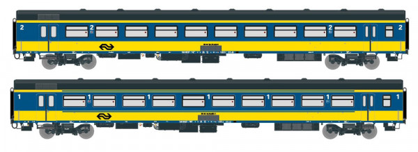 Exacttrain 11063 - 2-er Set NS ICR (Originalversion) für den nachverkehr nach België, Deutchsland un