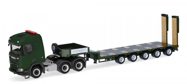 Herpa 747332 - Scania CR 20 ND Semitieflade-Sattelzug "Tschechische Armee" (CZ)