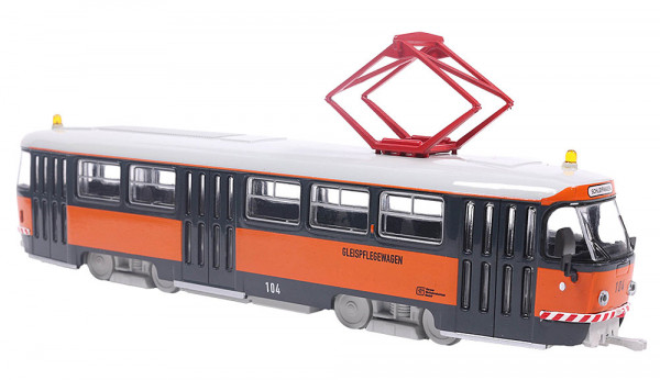 Brekina 64504 - Tatra T3/T4, 1970, Gera Gleispflegewagen, 1:87