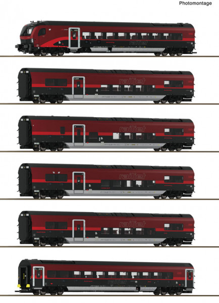 Roco 6210178 - ÖBB 6er Set Railjet ÖBB DCC+Innenbeleuchtung E6
