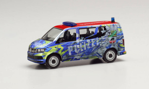 Herpa 096348 - VW T6 Bus "Polizei Sachsen-Anhalt Infomobil"