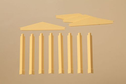 Auhagen 80401 - Giebel und Ecksäulen gelb