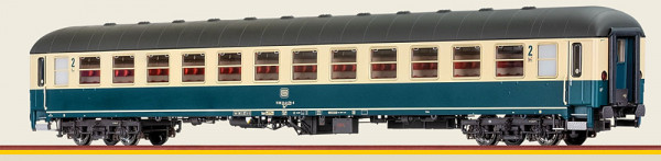 Brawa 58151 - DB Schnellzugwagen 2.Klasse Bm234 oceanblau/beige Ep.4, AC Analog BASIC+ LED