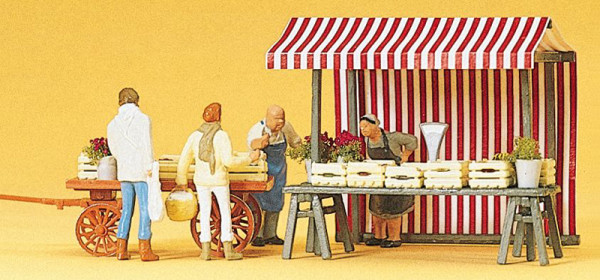 Preiser 10053 - Obst- und Gemüsestände Fertigmodell