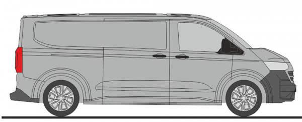 Rietze 11717 - Volkswagen Transporter T7 Kasten LR FD light grey metallic