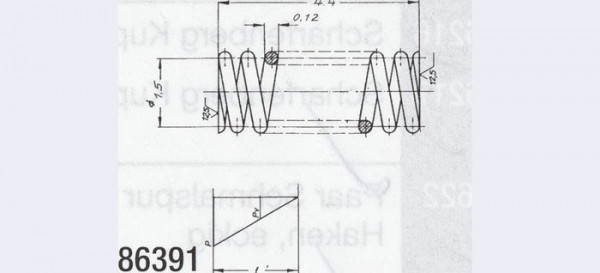Weinert 86391 - Federn für Lok-Achslager 10St