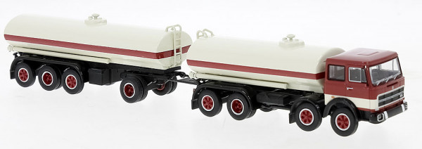 Brekina 58550 - Fiat 691 Millepiedi Tankzug rot, weiss, 1970,