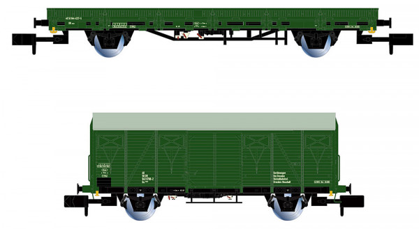 Arnold HN6567 - DR Set 2-teilig Bahndienstwagen grün Ep.4