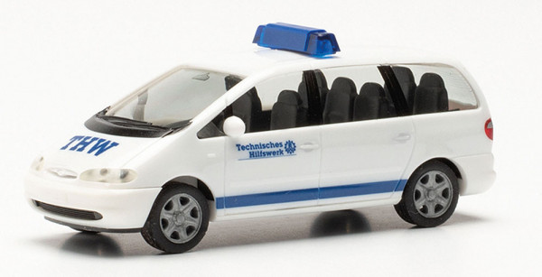 Herpa 097154 - Ford Galaxy THW, weiß/blau