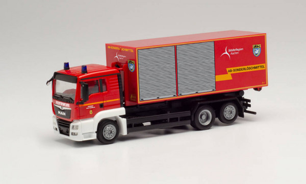 Herpa 096331 - MAN TGS XL Wechsellader-LKW "Feuerwehr Eschweiler / Städteregion Aachen"