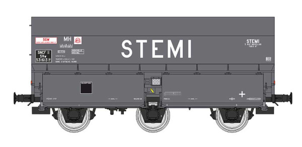 REE WB-962 - SNCF Selbstentladewagen MH45 dunkelgrau Ep.3, "STEMI", Koksladung