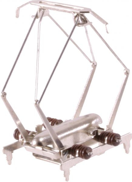 Sommerfeldt 830 - Scherenstromabnehmer SBB schmale Ausführung (Paar) kompl. weiß vernickelt