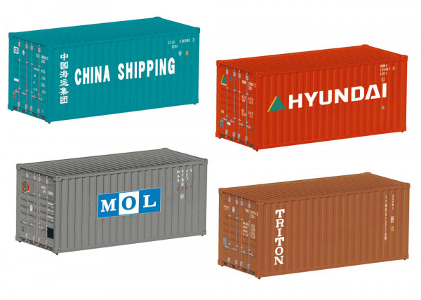 Märklin 76553 - Container-Set 4-teilig 20ft. Boxcontainer