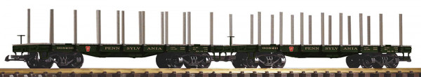 Piko 38784 - US Set 2-teilig Flachwagen der PRR mit Rungen