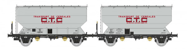 REE WB-880 - SNCF Set 2-teilig Getreidewagen 2-achsig Ep. 3, "C.T.C."