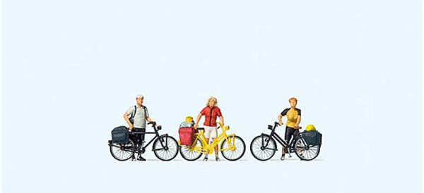 Preiser 10643 - Stehende Radfahrer in sportliicher Kleidung