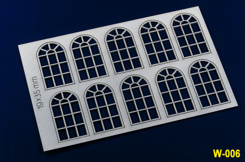 Proses PW-006 - Sprossen - Bogenfenster 19 x 35 mm, 14 - Scheiben H0/00 10 Stück
