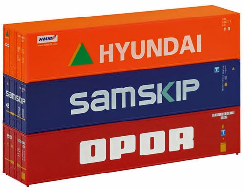 Piko 46101 - Set Container 40ft. 3tlg., "Hyundai", "Samskip", "Opor"