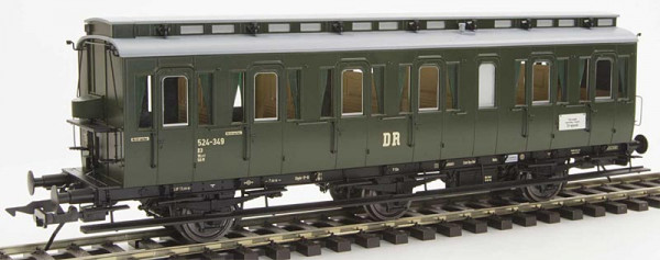 Lenz 41173-02 - DR Preuß. Abteilwagen 3.Klasse Bauart C3 Pr11 ohne Bremserhaus Ep.3