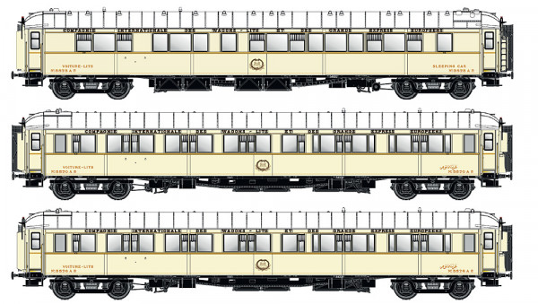 LSModels 49139 - LS Models 49139 - CIWL Set Schlafwagen Type S 3-teilig Ep.2, weiß, Ausführung für Ä