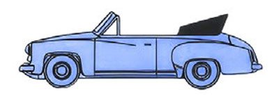 Brekina 27052 - Wartburg 311 Cabriolet, hellblau, 1959, 1:87