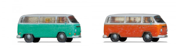 Noch 44604 - Volkswagen T2 2 Stück, grün und orange