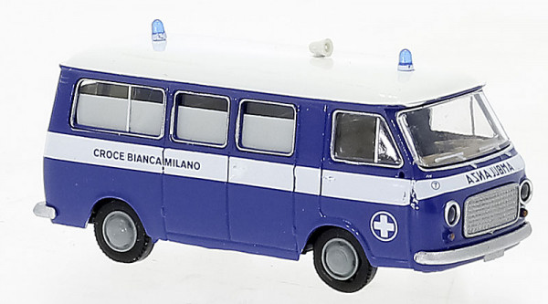 Brekina 34418 - Fiat 238 Bus 1966, Croce Bianca Milano,