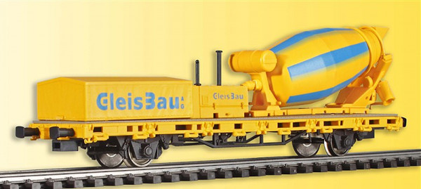 Kibri 2625 - Niederbordwagen mit Betonmischer GleisBau Funktionsmodell für Dreileitersysteme