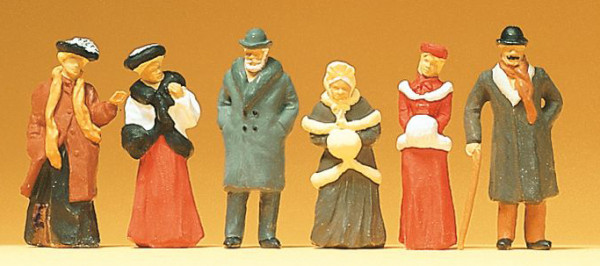 Preiser 12197 - Passanten in winterlicher Kleidung um 1900 6 teilig