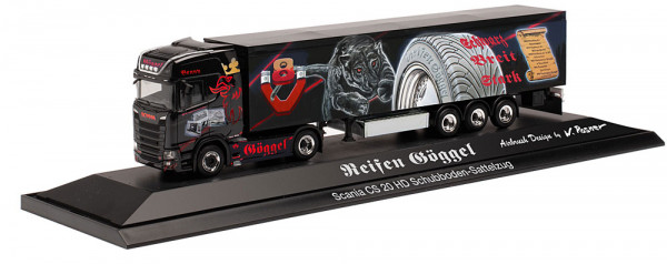 Herpa 122191 - Scania CS 20 HD Schubboden-Sattelzug "Reifen Göggel"