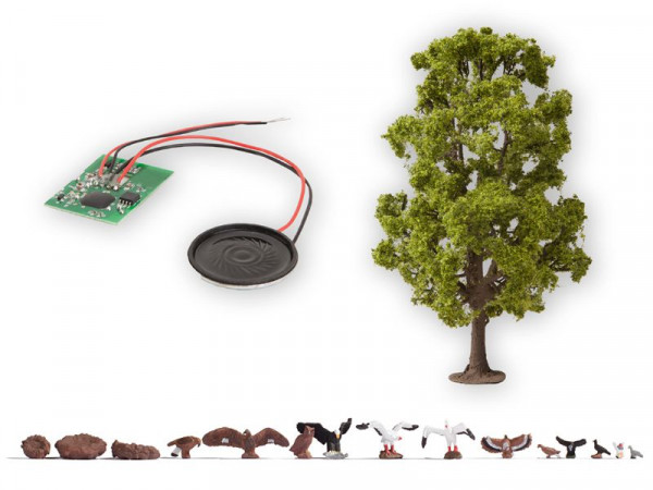 Noch 21782 - Baum mit Vogelzwitschern 18,5 cm