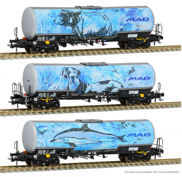 Sudexpress T783901 - BSAS Set 3-teilig Kesselwagen Zacns Ep.6 , Bear , Grand Danois , Dolphin
