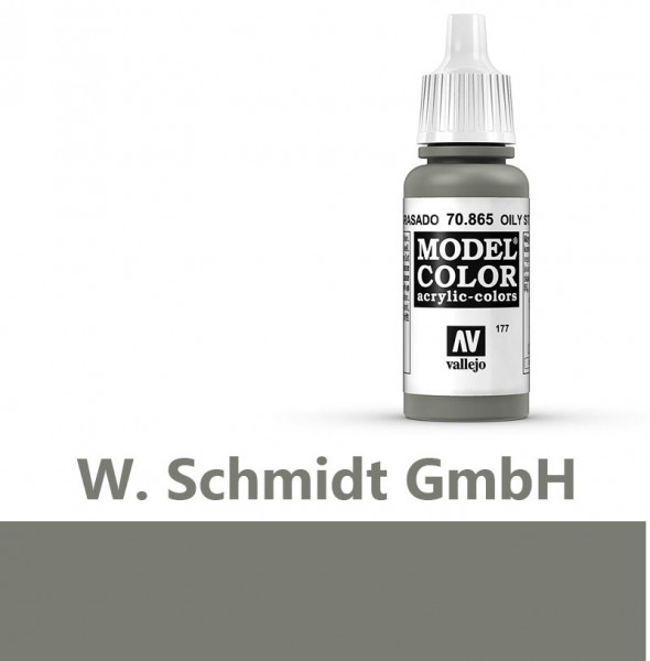 Vallejo 770865 - Model Color Farbe Geölter Stahl, Metallic, 17 m