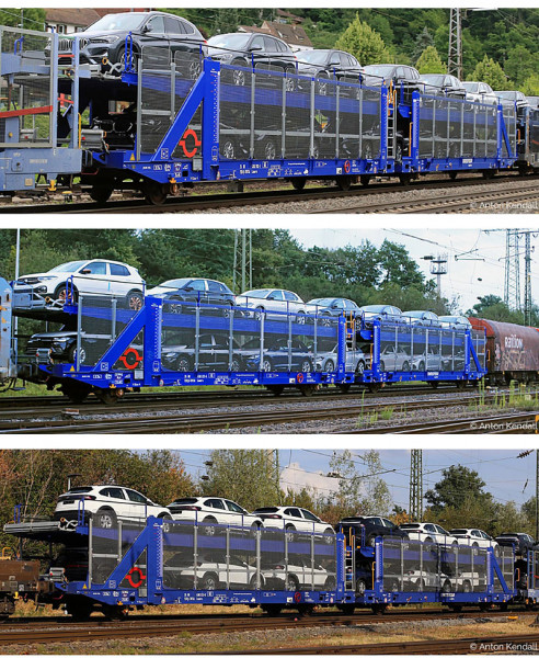 Sudexpress S356003 - DB AG Set 3-teilig Autotransportwagen Laaers L02A Ep.6, TRANSFESA