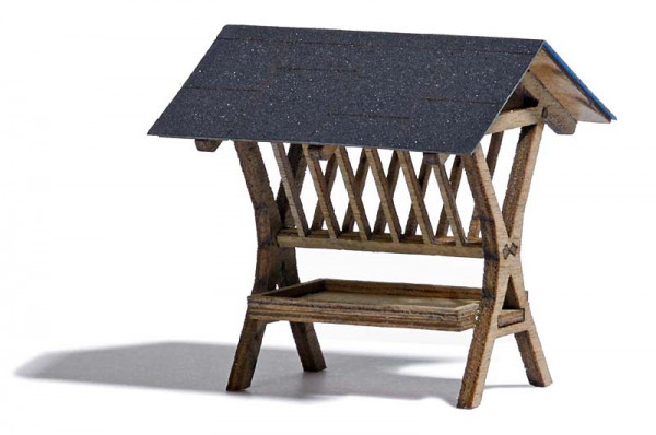 Busch 1562 - Futterkrippe Echt Holz Bausatz