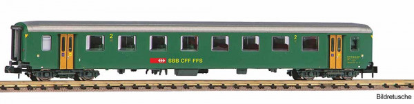 Piko 94379 - N-Personenwg. EW I, 2. Kl. mit neuer Schrift und grauem Dach SBB V
