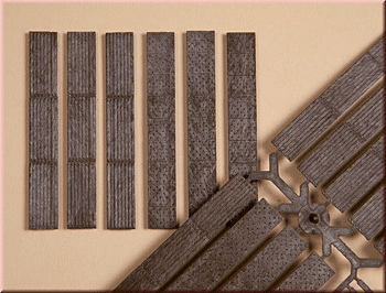 Auhagen 48655 - 24 Laufbohlen, 12 Abdeckungen je 9 x 1,2 cm