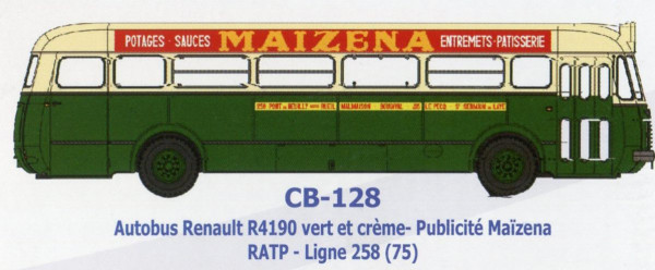 REE CB-128 - Renault R4190 Reisebus "RATP" grün/creme