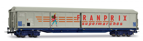 Jouef HJ6321 - SNCF Schiebewandwagen Typ Habis beigegrau Ep.4, „FRANPRIX”