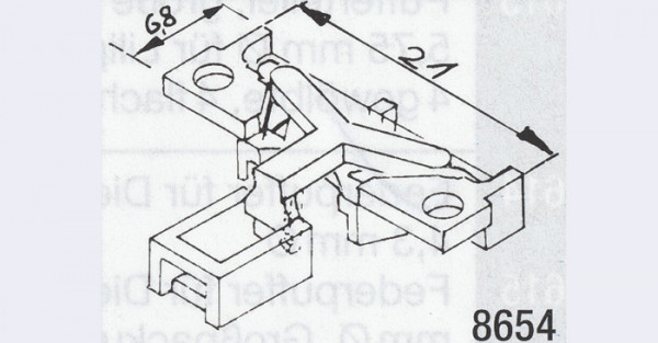 Weinert 8654 - Kurzkupplungskulisse m.Fed.2St