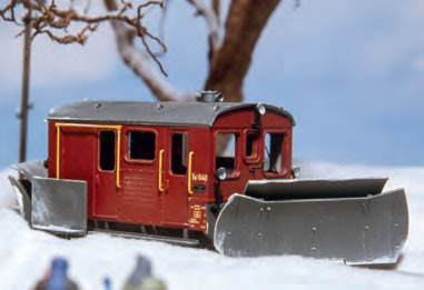 Weinert 40394 - Lok FM WS TmII mit 2 Schneepflüge braun