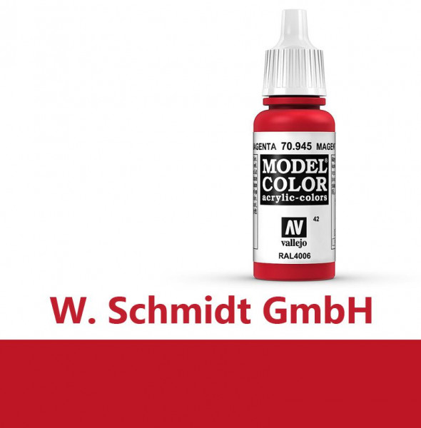 Vallejo 770945 - Model Color Farbe Magenta, Matt, 17 ml