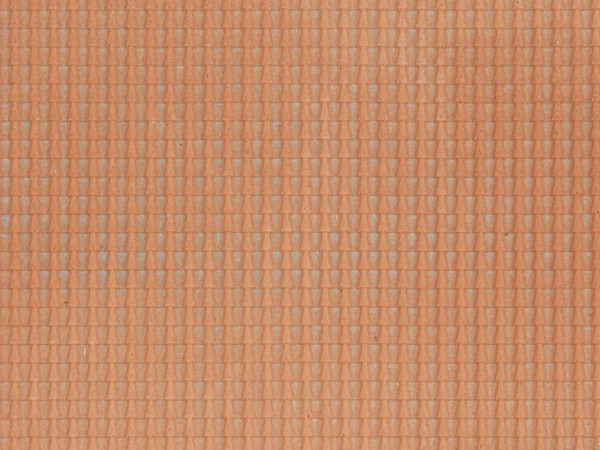 Noch 60350 - Dachpfanne rot 28 x 10 cm -Strukturfolie 3D