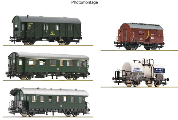 Roco 6200291 - DB Set 5-teilig Personenzug mit Güterbeförderung Ep.3