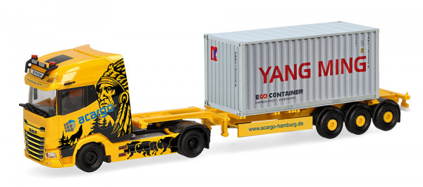 Herpa 321914 DAF XG+ Container-Sattelzug "Acargo/YangMing"