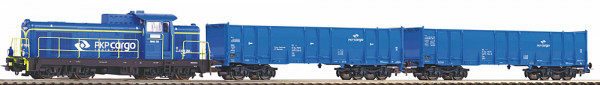 Piko 97937 - PKP Start Set Diesellok SM 42 + 2 offene Güterwagen Cargo Ep.6, mit Bettung